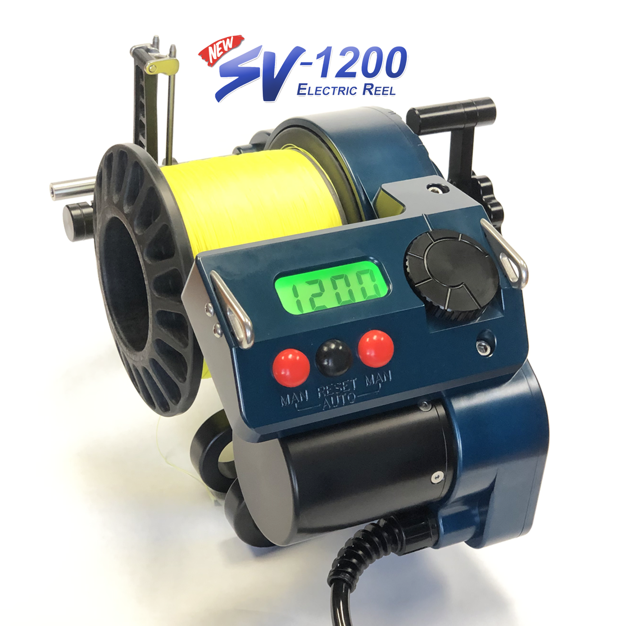 LP SV-1200 Commercial 12V Electric Reel, Billet Aluminum - Blue Lindgren-Pitman LP SV-1200 Commercial 12V Electric Reel, Billet Aluminum - Blue Lindgren-Pitman