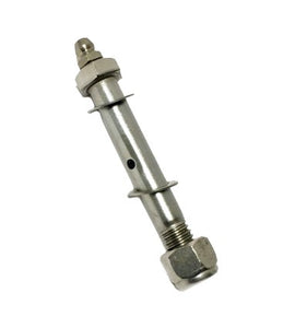 4" BLOCK BOLT AXLE, WITH NUT & GREASE FITTING